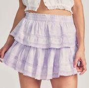 Loveshackfancy Light Purple Mini Skirt 