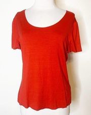 Armani Collezioni scoopneck red T-shirt