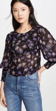 Ganni Georgette Floral Printed Blouse 38