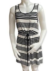 B&W Striped Jersey Dress Size Medium