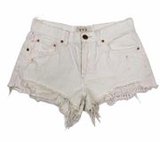 We The Free Frayed Button Fly Jean Shorts