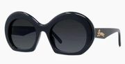 NEW LOEWE LW 40077I 01B Oversized Round Sunglasses 54 mm Black