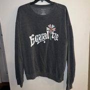 ZOE + LIV Women’s Dark Gray Equality Sweatshirt Plus Size XXL