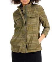 Style & Co Camouflage Utility Jacket Full Zip Camo Size PL