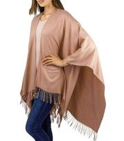 Adrienne Vittadini Pink Blush Tassel Shawl One Size