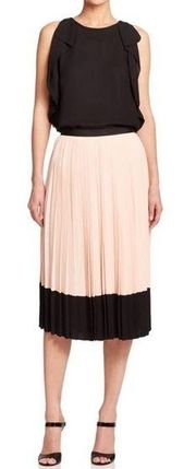 Kate Spade New York Pleated Crepe Midi Skirt 8