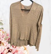 Classic Tan Scoop Neck Sweater Size:M