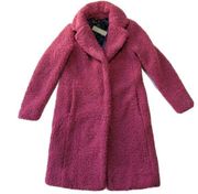 NWT J.Crew Teddy Sherpa Coat in Dusty Rose Pink Cozy Furry Jacket XXS 2XS $248