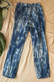 blue tie dye sweatpants