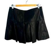 FREE PEOPLE Faux Leather Fit and Flare Mini Skirt Women's sz 10