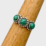 Handmade Genuine Malachite Ring - Sz 9.5