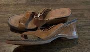 Ariat Women’s Strappy Wedge Sandals Brown‎ Size 10B