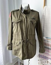 Polo Ralph Lauren Military Olive Green Army Utility Jacket Women’s Size Large