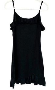 Betsey Johnson Womens Cut It Out Bow Back Mini Slip Dress Size S Black NWT