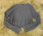 Wild Fable  Green Cropped Waffle Knit Sweater