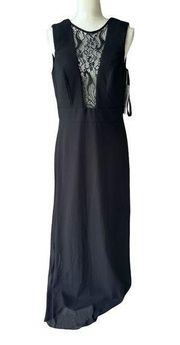 HAILEY PAIGE Black Chiffon Lace Gown Size 10 NEW New with tags