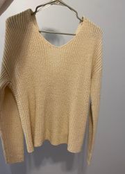 Open Back Cream Sweater