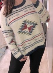 Wrangler Retro boho sweater size small oversized