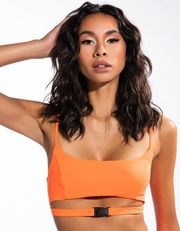 On Your Marks Buckle Detail Bralette…Color: Orange…Size: XL