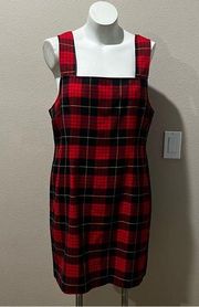 Newport News red plaid dress