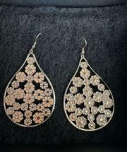 Gold Floral Earrings-Lightweight