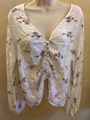 Skylar + Madison Ladies Size Medium Rayon Floral Pattern Blouse