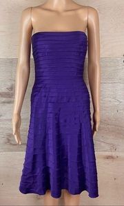 Adrianna Papell Boutique Strapless Ruffled Dress