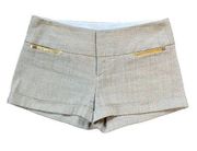 Alice + Olivia Gold Stripped Summer Linen Shorts