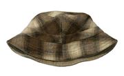 American Eagle brown and tan plaid bucket hat.