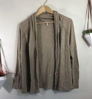 Joie tan wool cashmere waterfall cardigan sweater