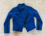 Kate Spade Like New Blue Zipper Blazer Sz Medium