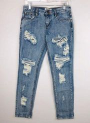 One Teaspoon Destroyed Awesome Baggies Roll Jeans 24