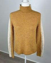 Abercrombie & Fitch Gold & Cream Turtleneck Sweater Size XS