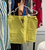 Sz14 Yellow Mini Skort/shorts