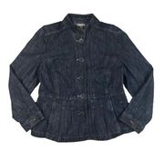 J. Jill womens peplum button down jean jacket