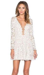 NWT Revolve X Style Stalker White Lace "Love Bomb" Mini Dress - Medium