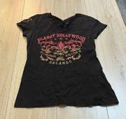 Planet Hollywood black shirt sleeve shirt top