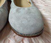 Botkier Gray Suede Zipper Detail Mason Flat Sz 9