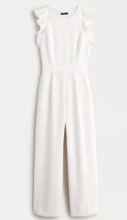 NWT J. Crew Sleeveless Ruffle Jumpsuit in 365 Crepe