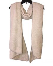 Anthropologie Crown Vintage Ribbed Knit Blanket Scarf Cream Tan