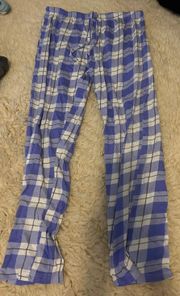 purple plaid pj pants 