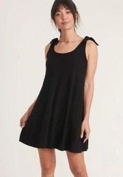 NWT Marine Layer Lexi Rib Tie Dress Black Size S