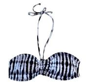 Converse Swim One Star Women's Small Black White Bikini Top