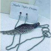 NWT Hayden Taylor Designs Marcasite wing necklace