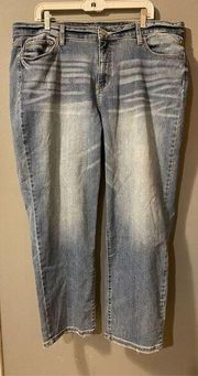 Time And Tru Light Wash Denim Straight Jeans Size 20
