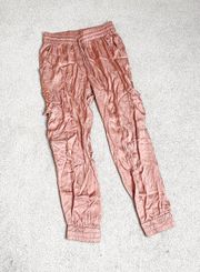 Ollie Burnt Orange Satin Jogger Pants