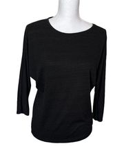 Rachel Zoe NWT Crew Neck Dolman Sleeves T-shirt Black Size Medium