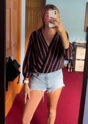 Striped long sleeve top