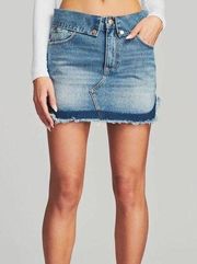 SER.O.YA Holly Foldover Denim Mini Skirt Sz 28