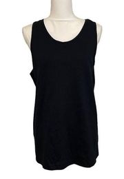 American Apparel NWOT Solid Black Crewneck Sleeveless Tank Top Mini Dress New